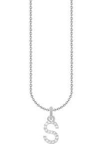 Thomas Sabo Damen Kette mit Anhänger "Buchstabe, KE2240 - KE2265-051-14-L45V, KE2240 - KE2265-414-14-L45V", 45, S, Silber 925 (Sterlingsilber), bunt,