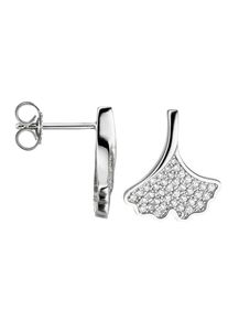 Jobo Damen Paar Ohrstecker "Ohrringe-Ginko-Blätter", Silber 925 (Sterlingsilber), silber, Silber 925 (Sterlingsilber), Ohrringe, 925 Silber mit