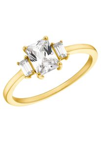 Amor Damen Fingerring "2035662/-64/-65/-66/-67/-68", 58, Silber 925 (Sterlingsilber), 1,2mm, gold, Silber 925 (Sterlingsilber), Fingerringe, mit