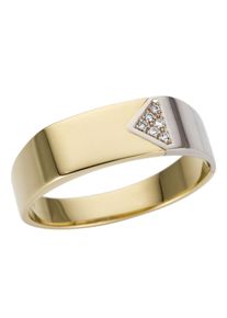 Firetti Herren Goldring "Schmuck Geschenk Gold 333 Herrenring Goldring", 20, 0,03 ct P2 = erkennbare Einschlüsse, Gelbgold 333-Weißgold