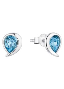 Amor Damen Paar Ohrstecker "2026580", Silber 925 (Sterlingsilber), blau, Silber 925 (Sterlingsilber), Ohrringe, mit Zirkonia (synth.)