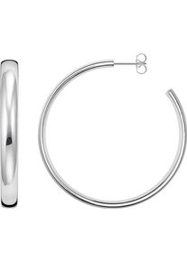 Thomas Sabo Damen Paar Creolen "Chunky groß, CR641-001-21, CR641-413-39", Silber 925 (Sterlingsilber), silber, Silber 925 (Sterlingsilber), Ohrringe