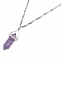 Firetti Damen Kette mit Anhänger "Schmuck Geschenk Hexagon", Edelstahl, L: 55cm B: 2mm, lila, Edelstahl, B:2mm, Halsketten, Made in Germany - mit