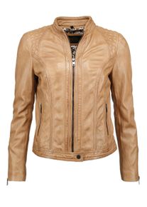 JCC Damen Bikerjacke "Cabira", braun, Gr. 38, Oberstoff: 100% Lammleder / Futter: 100% Polyester, Jacken