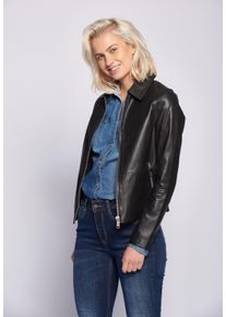 Maze Damen Lederjacke "Noble", schwarz, Gr. L, Obermaterial: 100% Lammleder / Futter: 100% Baumwolle / Ärmelfutter: 100% Polyester, Jacken