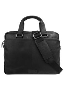 Bodenschatz Damen Aktentasche, schwarz, Leder, unifarben, Taschen, echt Leder
