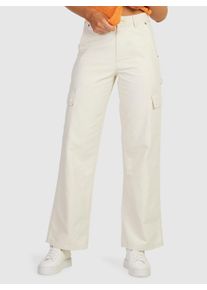 Roxy Damen Cargohose "Lefty", beige, Gr. S, 100% Baumwolle, Hosen