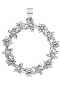 Jobo Damen Ketten-Anhänger "Anhänger Kreis aus Blumen", Silber 925 (Sterlingsilber), silber, Silber 925 (Sterlingsilber), Schmuckanhänger, 925 Silber