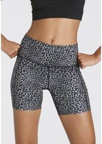 active by Lascana LASCANA ACTIVE Damen Shorts, braun, sportlich, Gr. XS, animal-print, Obermaterial: 78% Polyester, 22% Elasthan, Hosen, Radlerhose in Leo-Optik