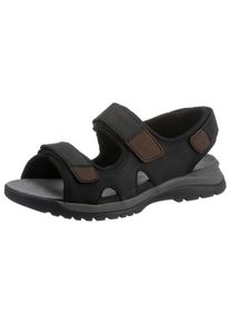 Waldläufer WALDLÄUFER Herren Sandale "H-Taro", Gr. 11,5, braun, Nubukleder, Basic, Schuhe, Sommerschuh, Klettschuh, Freizeitsandale, mit Profilsohle, H-Weite