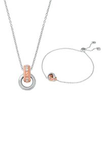 Michael Kors Damen Ketten und Armband Set "PREMIUM, MKC1614SET", silber, Silber 925 (Sterlingsilber), Schmuck-Sets, mit Zirkonia (synth.)