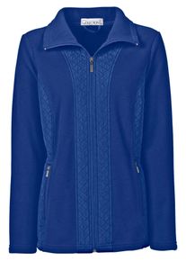Casual Looks Damen Fleecejacke, blau, Gr. 36, unifarben, 100% Polyester, Jacken
