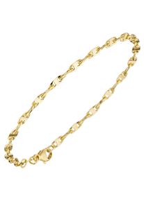 Jobo Damen Goldarmband, Gelbgold 585, gelb, Gelbgold 585, Armbänder, 585 Gold 19 cm
