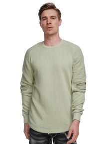 Rusty Neal Herren Sweatshirt, grün, Gr. L, unifarben, 70% Baumwolle, 30% Polyester, Sweatshirts, mit geripptem Ärmeldesign