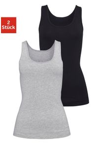 H.I.S. H.I.S Damen Unterhemd, Gr. 32, grau, Single Jersey, Obermaterial: 95% Baumwolle, 5% Elasthan, unifarben, basic,casual, Unterhemden, aus elastischer