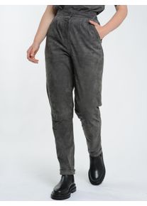 Jagger & Evans JAGGER & EVANS Damen Lederhose "42021273", grau, Gr. S, Obermaterial: 100% Ziegenleder, Innenfutter: 100% Polyester, Hosen