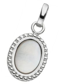 Jobo Damen Ketten-Anhänger "Anhänger mit Perlmutt-Einlage", Silber 925 (Sterlingsilber), silber, Silber 925 (Sterlingsilber), Schmuckanhänger, 925
