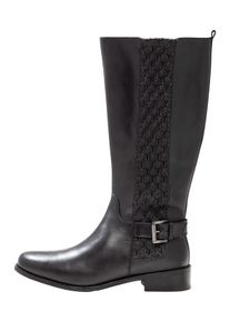sheego Damen Weitschaftstiefel "Große Größen", Gr. 39, schwarz, Obermaterial: 100% Leder, klassisch, Schuhe, aus glattem und strukturiertem Rindsleder