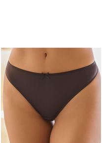 Vivance Damen String, Gr. 36, schwarz, Microtouch, Spitze, Obermaterial: 68% Polyester, 21% Polyamid, 11% Elasthan, Unterhosen, aus floraler