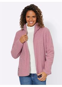 Casual Looks Damen Fleecejacke, lila, Gr. 40, unifarben, 100% Polyester, Jacken
