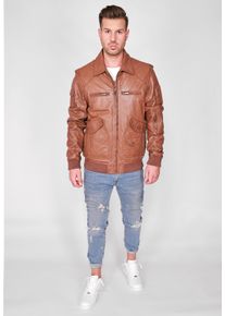 JCC Herren Lederjacke "3102163", braun, Gr. 60, Obermaterial: 100% Leder, Lamm / Lining 50% Polyester / 50% Baumwolle / Ärmelfutter: 100% Polyester /