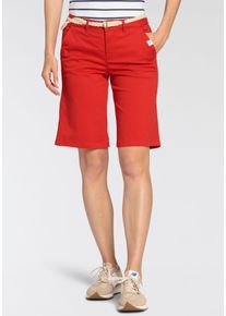 DELMAO Damen Chinoshorts, rot, casual, Gr. 36, Web, Obermaterial: 98% Baumwolle, 2% Elasthan, Hosen