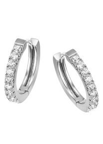 Firetti Damen Paar Creolen "Schmuck Geschenk Silber 925 Ohrschmuck glitzernd", Silber 925 (Sterlingsilber), silber, Silber 925 (Sterlingsilber),