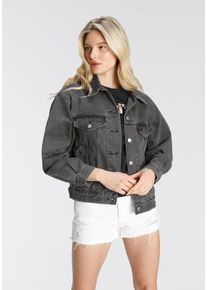 Levi's LEVI'S Damen Jeansjacke "90S TRUCKER", schwarz, casual, Gr. S, Denim/Jeans, Obermaterial: 100% Baumwolle, Jacken