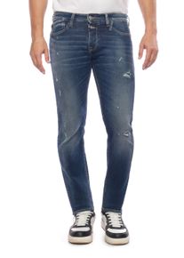 Herren Stoffhose "JEAN HOMME TRIOLET", blau, Gr. 27, Le Temps Des Cerises, 100% Baumwolle, Hosen, mit kleinen Used-Elementen