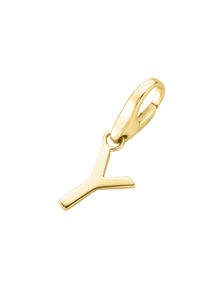 Damen Charm Buchstabe "Buchstabe Y, Silber 925", gold, Giorgio Martello MILANO, Silber 925 (Sterlingsilber), Charms