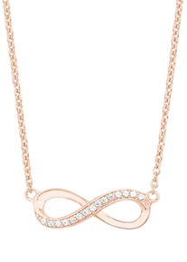 s.Oliver Damen Kette mit Anhänger "Infinity/Unendichkeitsschleife, 2032833", Silber 925 (Sterlingsilber), L: 45cm, rosa, Silber 925 (Sterlingsilber),