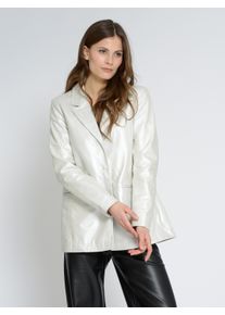 Maze Damen Lederblazer "42021249", weiß, Gr. S, Obermaterial: 100% Lammleder/ Futter: 100% Viskose / Ärmelfutter: 100% Polyester, Blazer