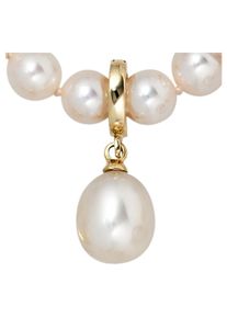 Jobo Damen Perlen-Anhänger "Anhänger mit Perle", Gelbgold 585-Perlen, gelb, Gelbgold 585, Perlen, Schmuckanhänger, 585 Gold mit Süßwasser-Zuchtperle