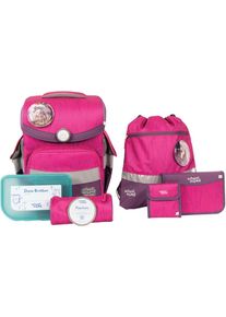 School-Mood Kinder Schulranzen "Timeless, Luisa (Einhorn)", pink, Polyester, Rucksäcke, mit LED-Patchy; aus recyceltem Material