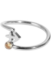 Firetti Damen Fingerring "Schmuck Geschenk Damenring Sternzeichen", 5,00 g, Schütze, Edelstahl, 1,2mm, silber, Edelstahl, Fingerringe, Made in