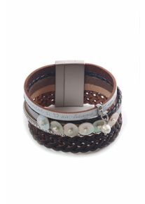 Damen Armband "Iraya", schwarz, Collezione Alessandro, Leder, Armbänder