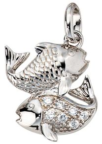Jobo Damen Sternzeichen-Anhänger "Sternzeichen Fische", Silber 925 (Sterlingsilber), silber, Silber 925 (Sterlingsilber), Schmuckanhänger, 925 Silber
