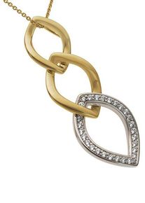 Firetti Damen Ketten-Anhänger "Schmuck Geschenk Gold 585 Halsschmuck Anhänger für Halskette", 0,170 ct P2 = erkennbare Einschlüsse, Gelbgold