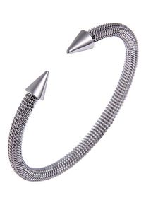 Firetti Damen Armspange "Schmuck Geschenk Armschmuck Armband Meschkette Kegel", Edelstahl, silber, Edelstahl, Armbänder