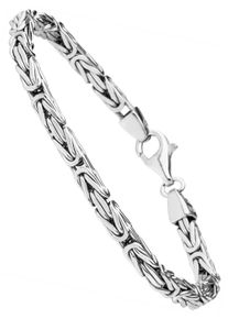 Jobo Damen Armband, Silber 925 (Sterlingsilber), silber, Silber 925 (Sterlingsilber), Armbänder, Königsarmband 925 Silber 21 cm