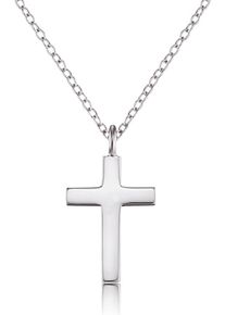 Engelsrufer Damen Kette mit Anhänger "Ein Schutzengel für die Ewigkeit, ERN-LILCROSS-G", Silber 925 (Sterlingsilber), L: 42cm, silber, Silber 925