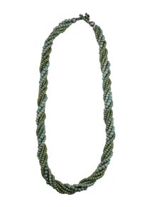 Damen Lange Kette "Rieti", grün, Basic, Collezione Alessandro, Holz, Halsketten, in gedrehter Form