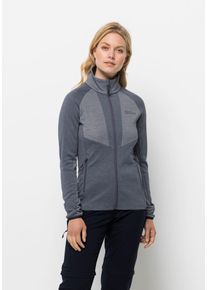 Jack Wolfskin Damen Fleecejacke "BLATTSTEIG FZ W", grau, Gr. XL, OBERSTOFF 100% POLYESTER FUTTER 100% POLYESTER, Jacken