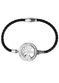 Adelia´s ADELIA ́S Damen Edelstahlarmband "Damen Armband Lebensbaum aus Edelstahl 18 cm", 18, Edelstahl, silber, Edelstahl, Armbänder