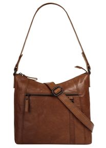 SPIKES & SPARROW Damen Umhängetasche "SHOULDER BAG", SPIKES & SPARROW, braun, Leder, unifarben, leicht glänzend, Taschen, echt Leder