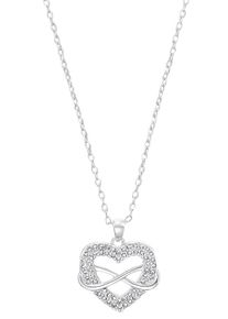 s.Oliver Damen Kette mit Anhänger "Herz/Infinity/Unendlichkeitsschleife, 2032824, 2032843", Silber 925 (Sterlingsilber), L: 45cm, bunt, Silber 925