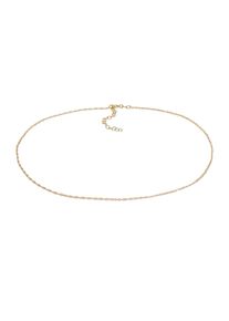 Elli Damen Kette ohne Anhänger "Choker Panzerkette Gedreht Singapur 925 Silber", 36, ohne Stein, Silber 925 (Sterlingsilber), L: 36cm, gold, Silber