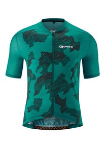 Gonso Herren Radtrikot "ARDOLE", grün, Gr. L, 84% Polyester, 16% Elastan, Trikots, Hoch atmungsaktive Mesheinsätze, extra leicht