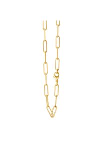 Vivance Damen Collierkettchen "925/- Sterling Silber vergoldet Gliederkette 60 cm", 60cm, Silber 925 (Sterlingsilber), L: 60cm B: 4.8mm, gelb, Silber