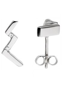 Jobo Damen Paar Ohrstecker, SI = kleine Einschlüsse, Silber 925 (Sterlingsilber)-Diamanten, silber, Silber 925 (Sterlingsilber), Diamanten, Ohrringe,